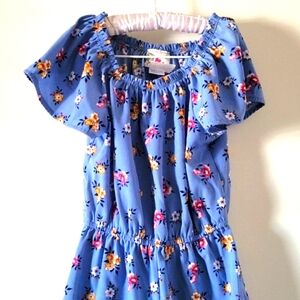 Blue floral shorts rumper size 8